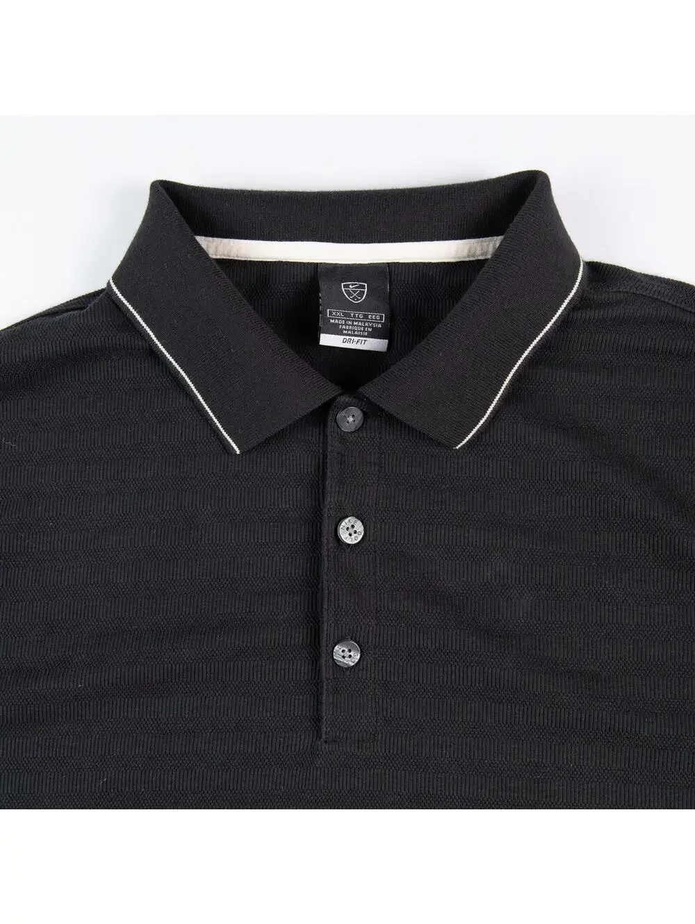Nike Golf Dri-FIT Polo Shirt Black XXL Mens Swoosh Performance - Picture 3 of 7